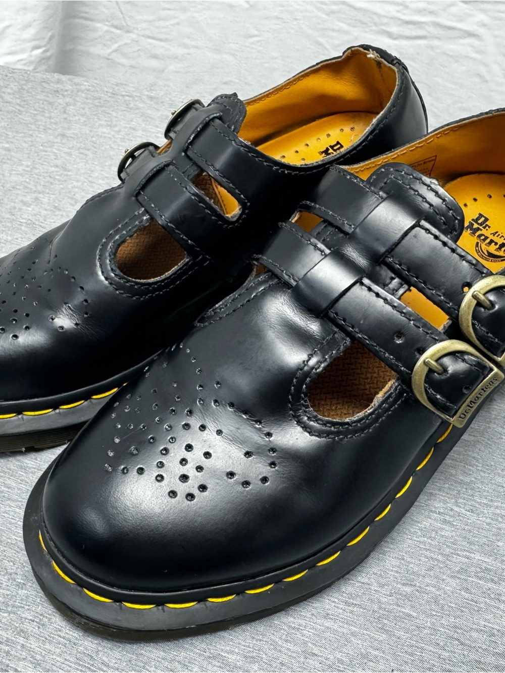 Dr. Martens Black Smooth Leather Mary Jane Shoes Women’s 7